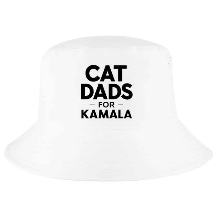 Cat Dads For Kamala President Harris Democrat Vote Blue 2024 Cool Comfort Performance Bucket Hat