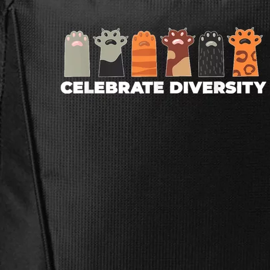 Celebrate Diversity Funny Cat Owner Gift For Cat Lover Paws City Backpack