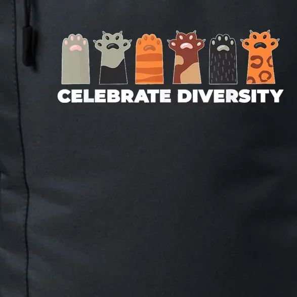 Celebrate Diversity Funny Cat Owner Gift For Cat Lover Paws Daily Commute Backpack