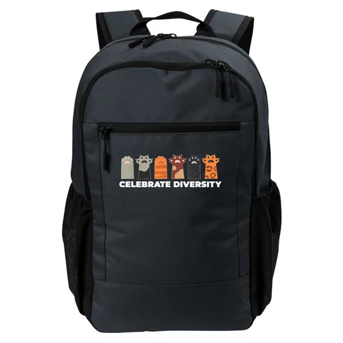 Celebrate Diversity Funny Cat Owner Gift For Cat Lover Paws Daily Commute Backpack