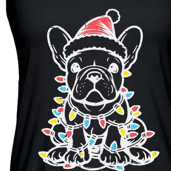 Christmas Dog French Bulldog Xmas Frenchie Ladies Essential Flowy Tank