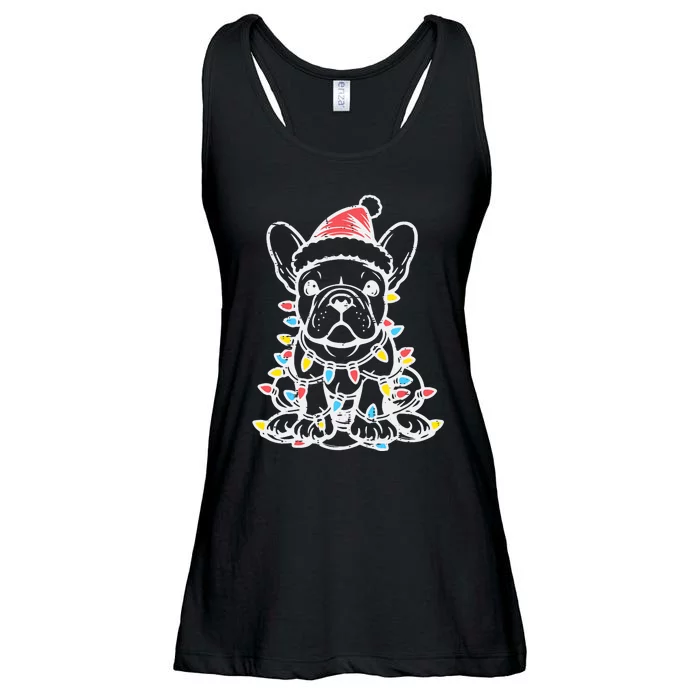 Christmas Dog French Bulldog Xmas Frenchie Ladies Essential Flowy Tank