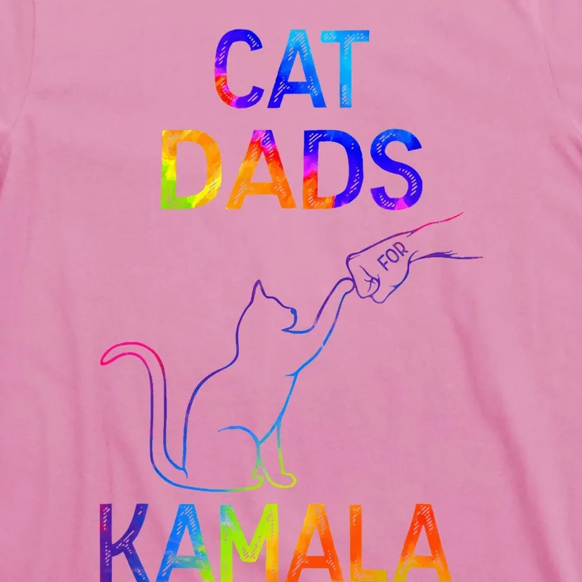 Cat Dads For Kamala Tiedye Harris Madam President 47 T-Shirt