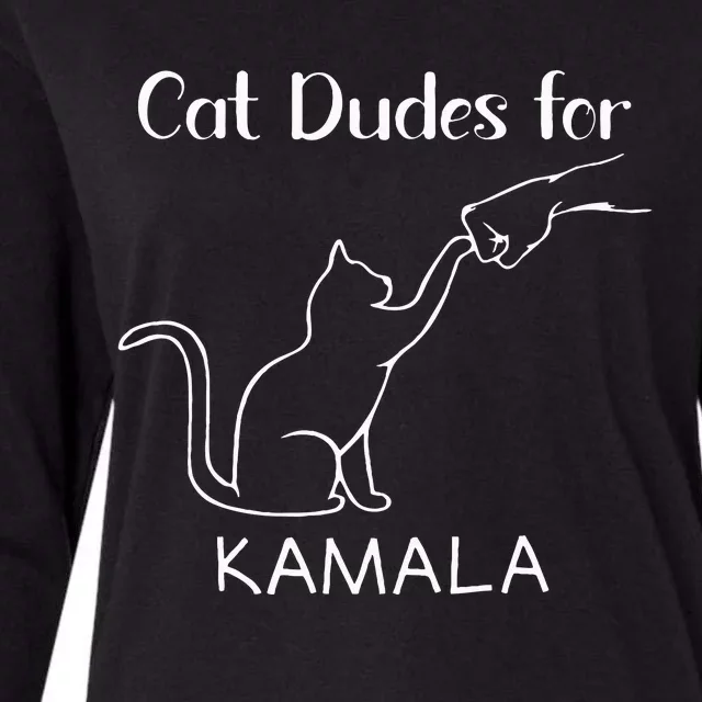 Cat Dudes For Kamala Childless Cat Lady Is Voting Kamala Womens Cotton Relaxed Long Sleeve T-Shirt