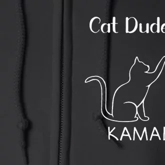 Cat Dudes For Kamala Childless Cat Lady Is Voting Kamala Full Zip Hoodie