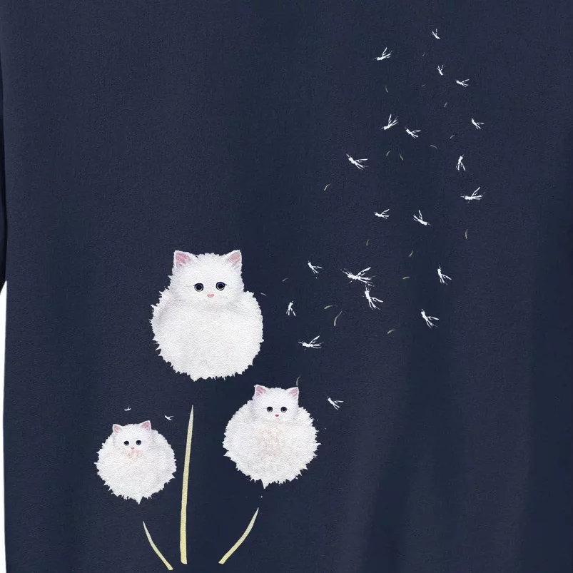 Cat Dandelion Flower Cat Lover Gifts Tall Sweatshirt