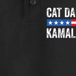 Cat Dads For Kamala Funny Cat Owner 2024 President Kamala Dry Zone Grid Performance Polo