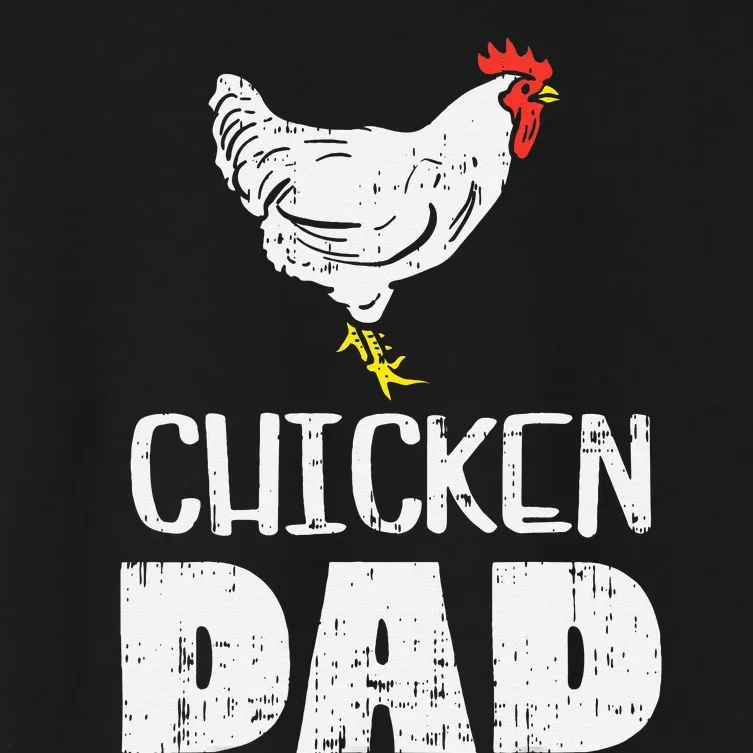 Chicken Dad Farm Animal Farming Life Farmer Rancher Women's Crop Top Tee