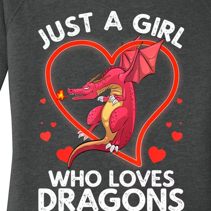 Cool Dragon For Women Dragons Mythical Dragon Lovers Women's Perfect Tri Tunic Long Sleeve Shirt