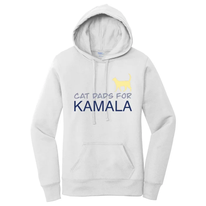 Cat Dads For Kamala Harris For President 2024 Women's Pullover Hoodie