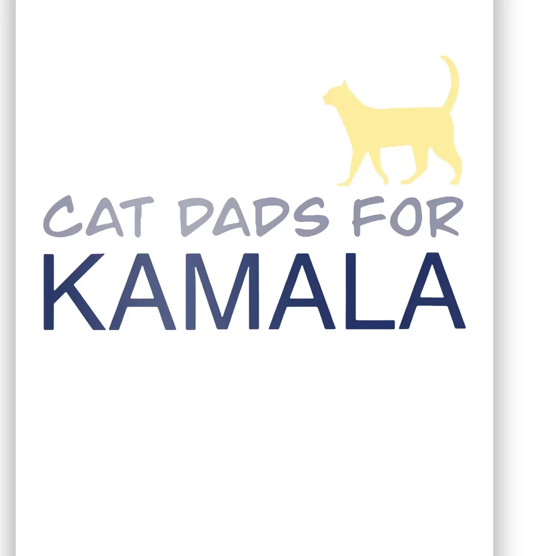 Cat Dads For Kamala Harris For President 2024 Poster