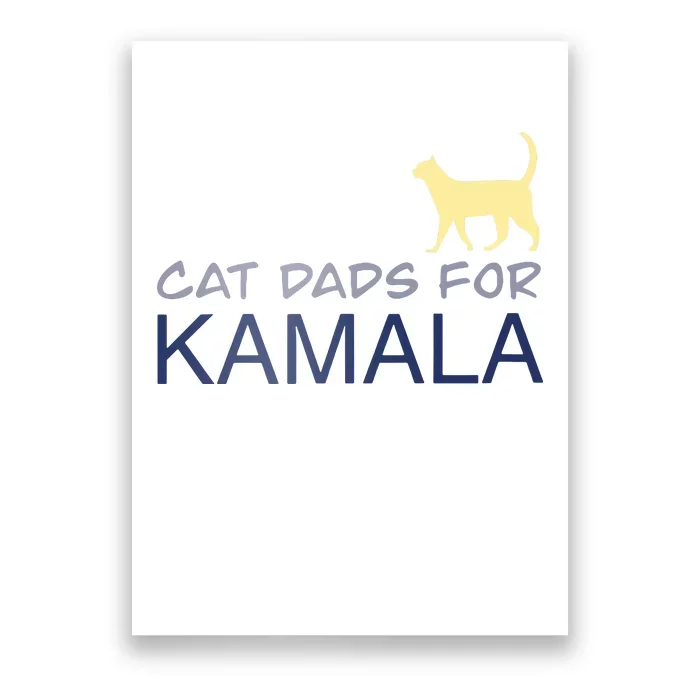 Cat Dads For Kamala Harris For President 2024 Poster