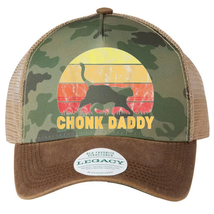 Chonk Daddy Fat Cat Dad Lover Meme Gifts Legacy Tie Dye Trucker Hat