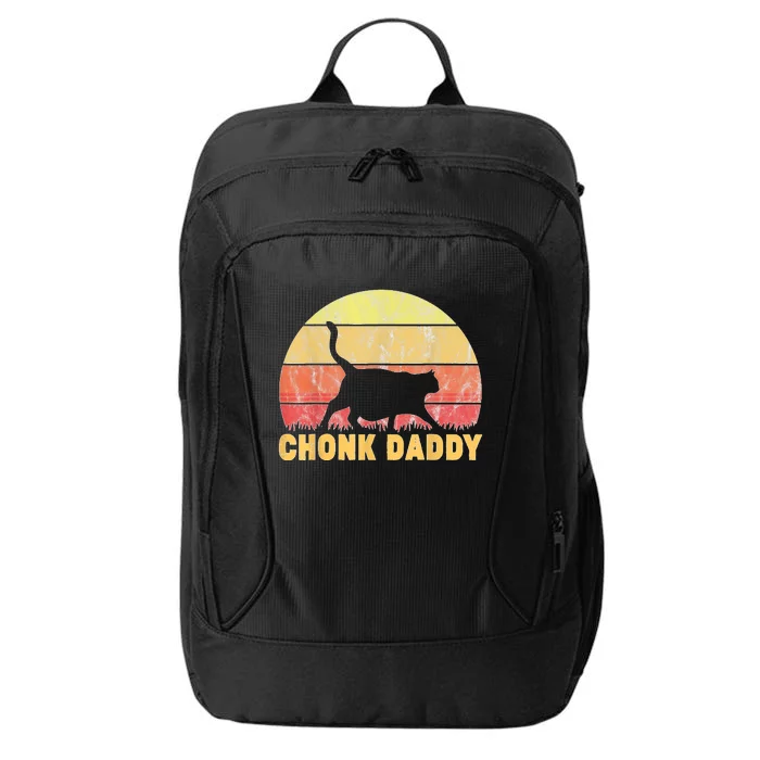 Chonk Daddy Fat Cat Dad Lover Meme Gifts City Backpack