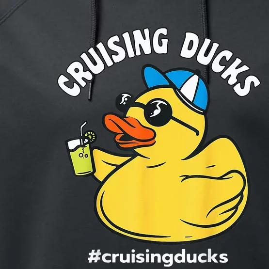 Cruising Ducks Family Cruise Matching Cruise Duck Performance Fleece Hoodie