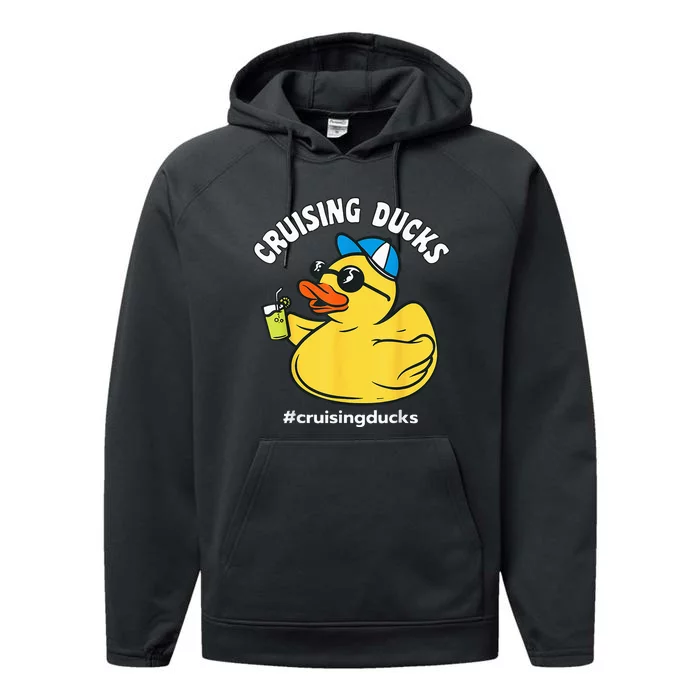 Cruising Ducks Family Cruise Matching Cruise Duck Performance Fleece Hoodie