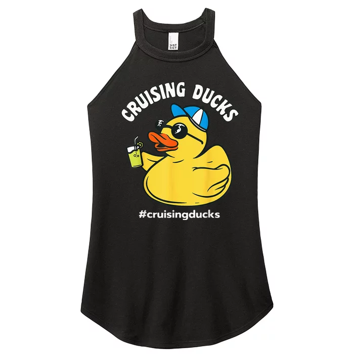 Cruising Ducks Family Cruise Matching Cruise Duck Women’s Perfect Tri Rocker Tank