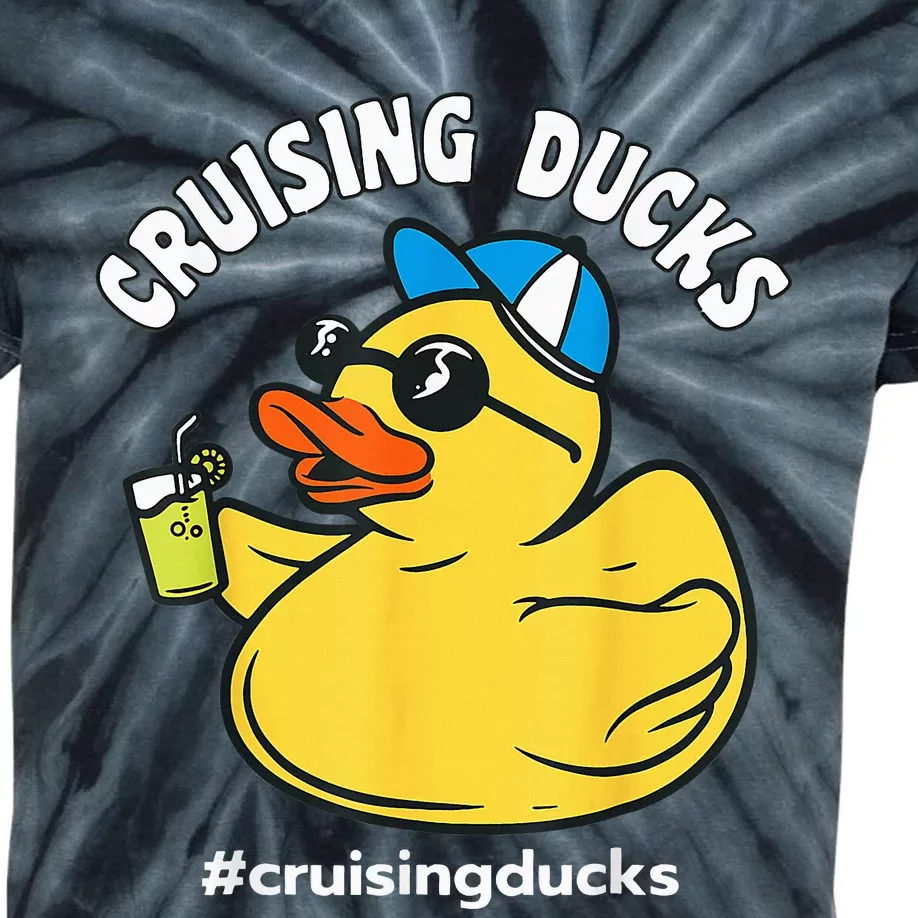 Cruising Ducks Family Cruise Matching Cruise Duck Kids Tie-Dye T-Shirt