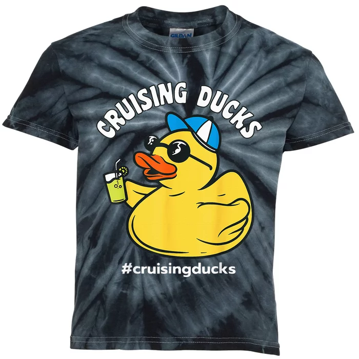 Cruising Ducks Family Cruise Matching Cruise Duck Kids Tie-Dye T-Shirt