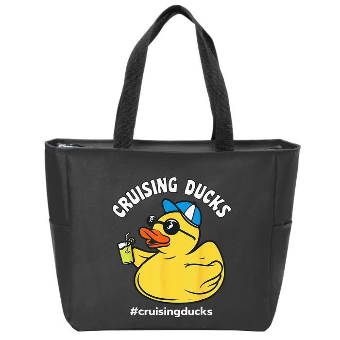 Cruising Ducks Family Cruise Matching Cruise Duck Zip Tote Bag