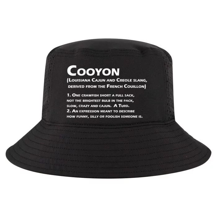 Cooyon Definition Funny Cajun Creole Coonass Cool Comfort Performance Bucket Hat