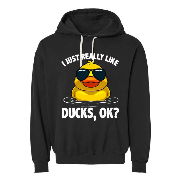 Cool Ducks For Duck Lovers Owner Duck Hunting Bird Garment-Dyed Fleece Hoodie