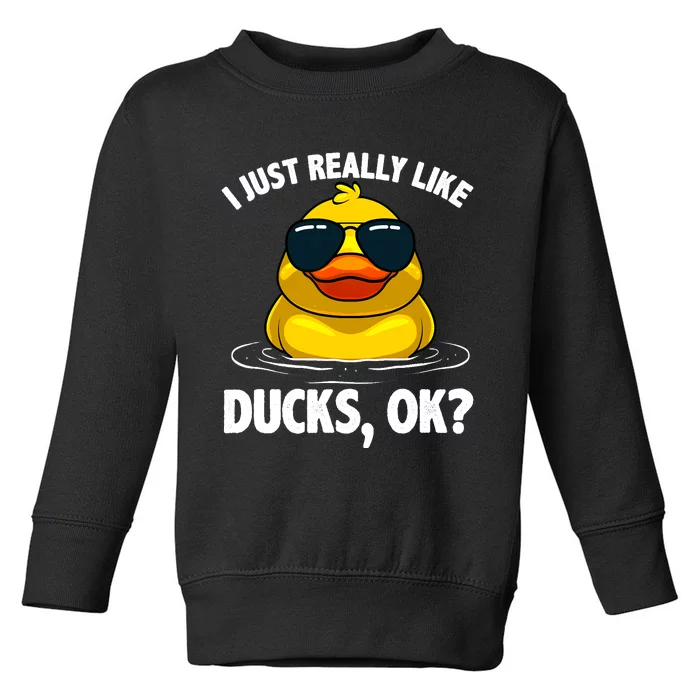 Cool Ducks For Duck Lovers Owner Duck Hunting Bird Toddler Sweatshirt