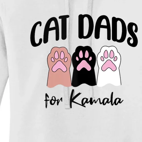 Cat Dads For Kamala Funny Political Women's Pullover Hoodie