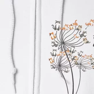 Cute Dandelion Flower Full Zip Hoodie