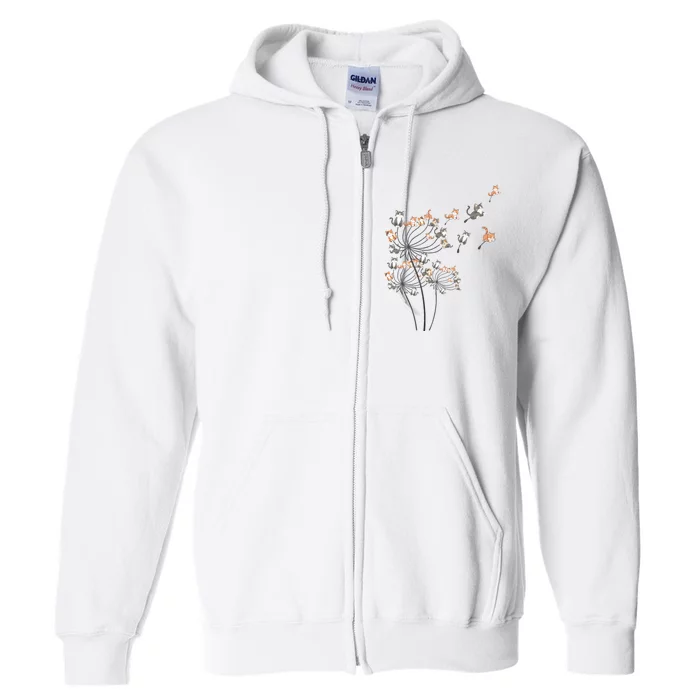 Cute Dandelion Flower Full Zip Hoodie