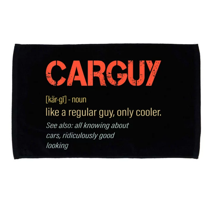 Carguy Definition Funny Car Guy Collector Owner Car Microfiber Hand Towel