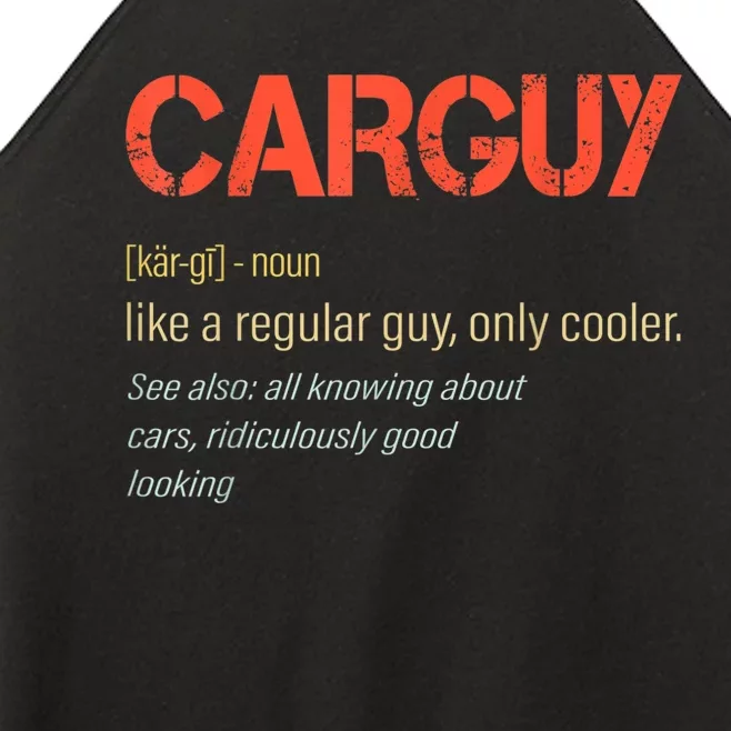 Carguy Definition Funny Car Guy Collector Owner Car Women’s Perfect Tri Rocker Tank