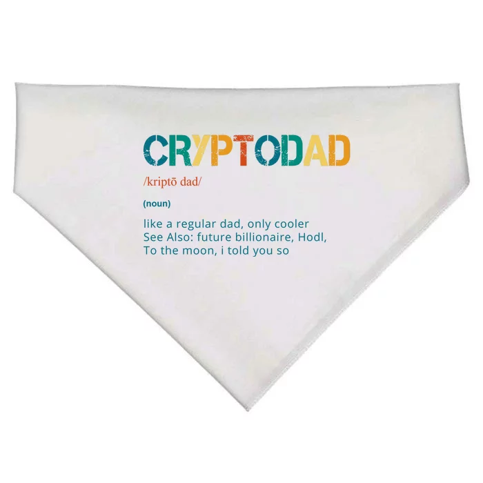 Cryptodad Definition Funny Future Billionaire USA-Made Doggie Bandana