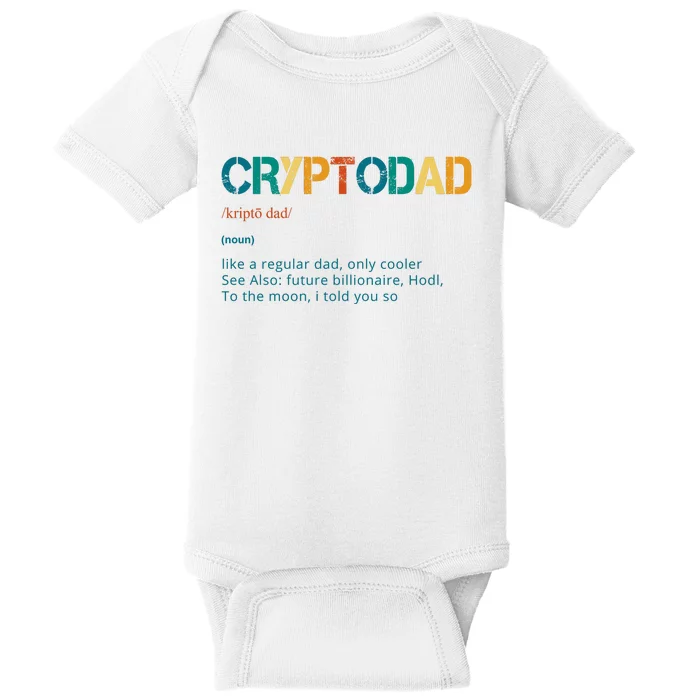 Cryptodad Definition Funny Future Billionaire Baby Bodysuit