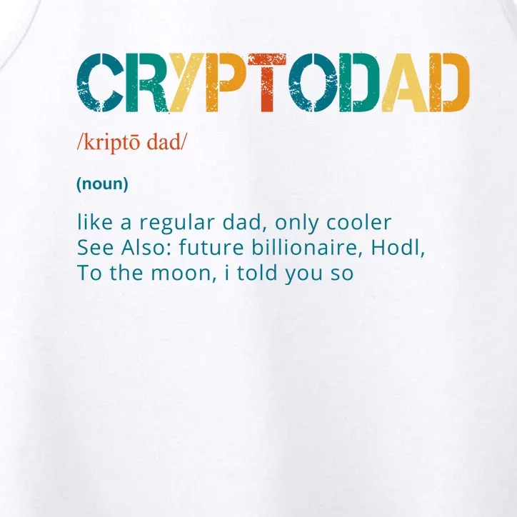 Cryptodad Definition Funny Future Billionaire Performance Tank