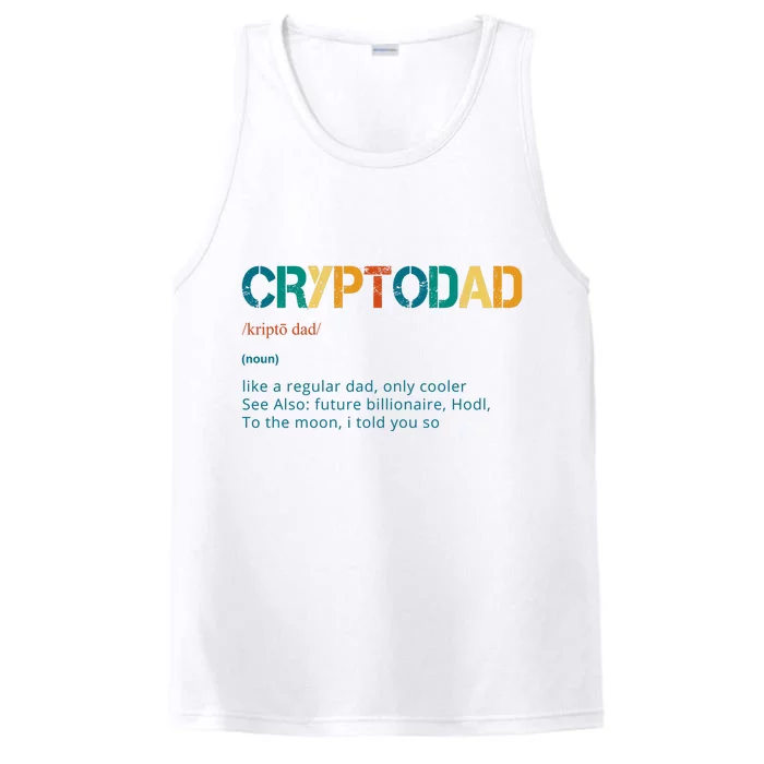 Cryptodad Definition Funny Future Billionaire Performance Tank