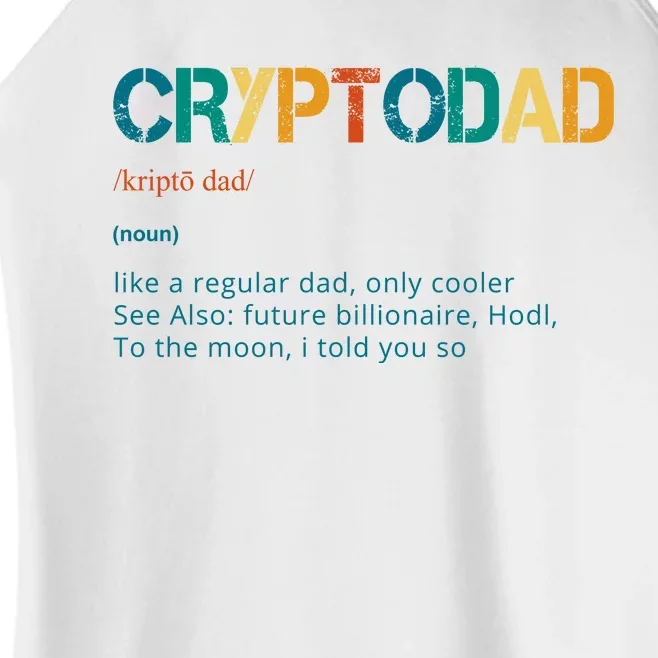 Cryptodad Definition Funny Future Billionaire Women’s Perfect Tri Rocker Tank