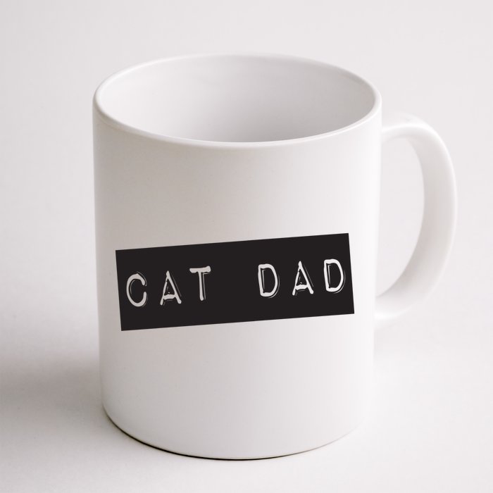 Cat Dad Funny Black Cat Front & Back Coffee Mug