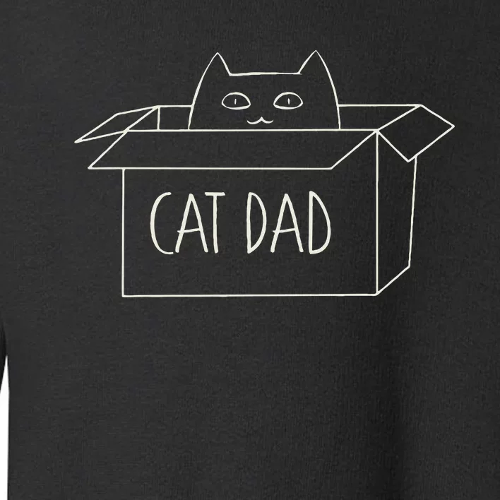 Cat Dad Funny Cat Daddy For Fathers Day Toddler Sweatshirt