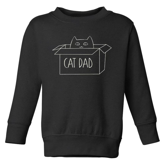 Cat Dad Funny Cat Daddy For Fathers Day Toddler Sweatshirt