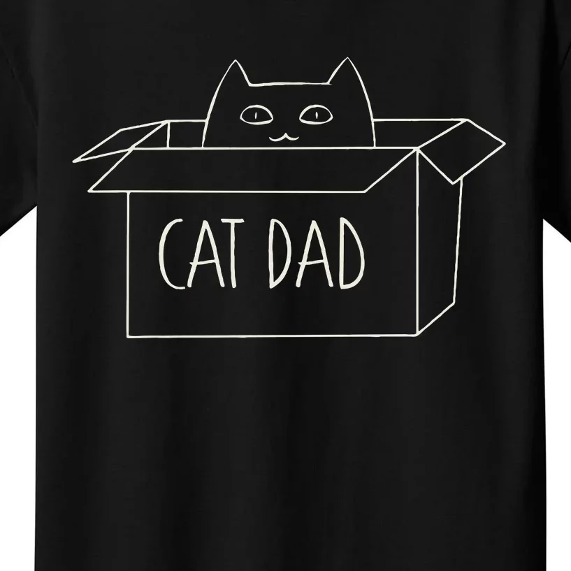 Cat Dad Funny Cat Daddy For Fathers Day Kids T-Shirt