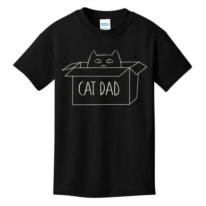 Cat Dad Funny Cat Daddy For Fathers Day Kids T-Shirt