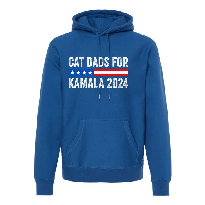 Cat Dads For Kamala Funny Cat Owner 2024 Premium Hoodie