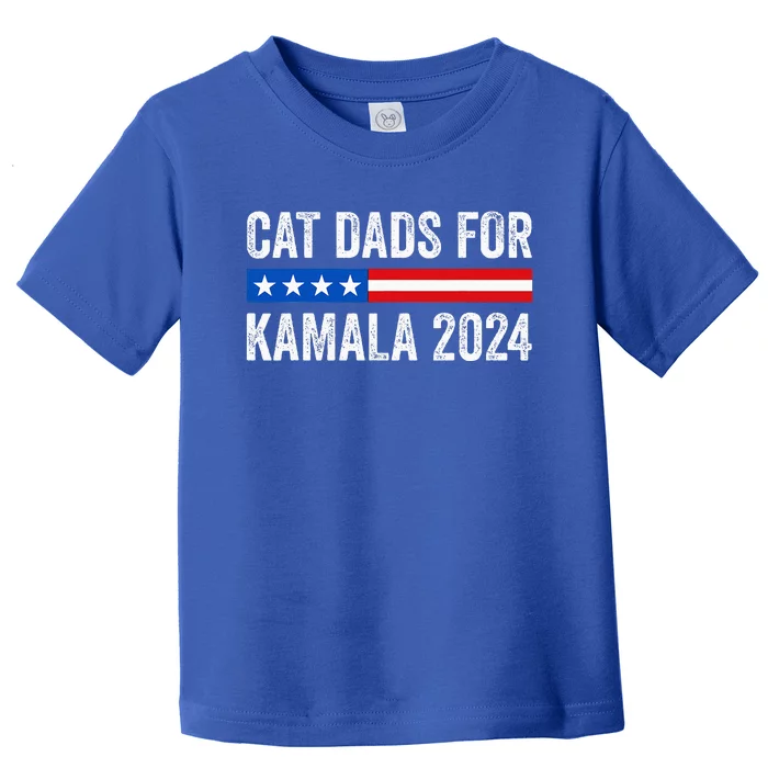 Cat Dads For Kamala Funny Cat Owner 2024 Toddler T-Shirt