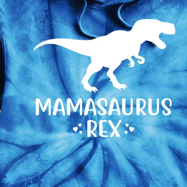 Christmas Dinosaur For Mom And Grandma Mamasaurus Rex Gift Tie Dye Hoodie