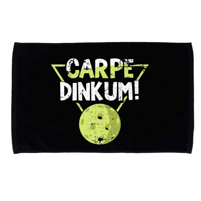 Carpe Dinkum For Pickleballplayer Pickleball Grunge Microfiber Hand Towel