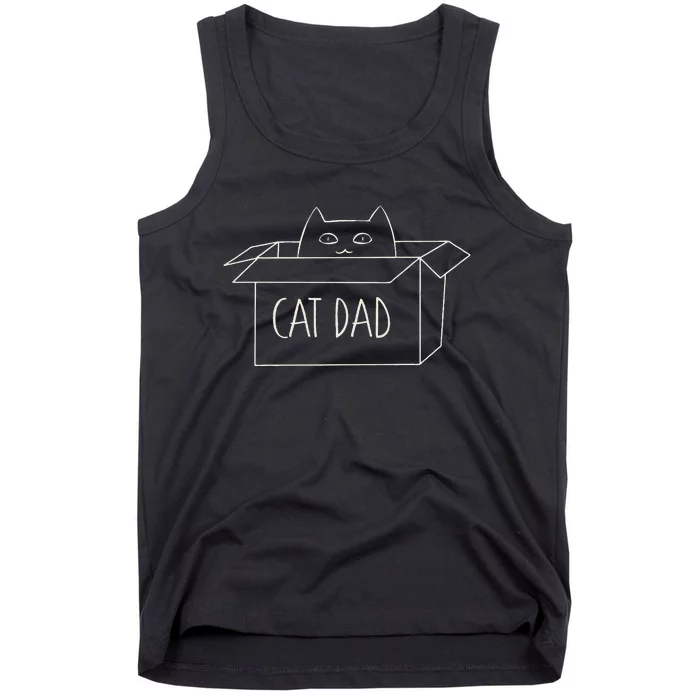 Cat Dad Funny Cat Daddy Fathers Day Tank Top