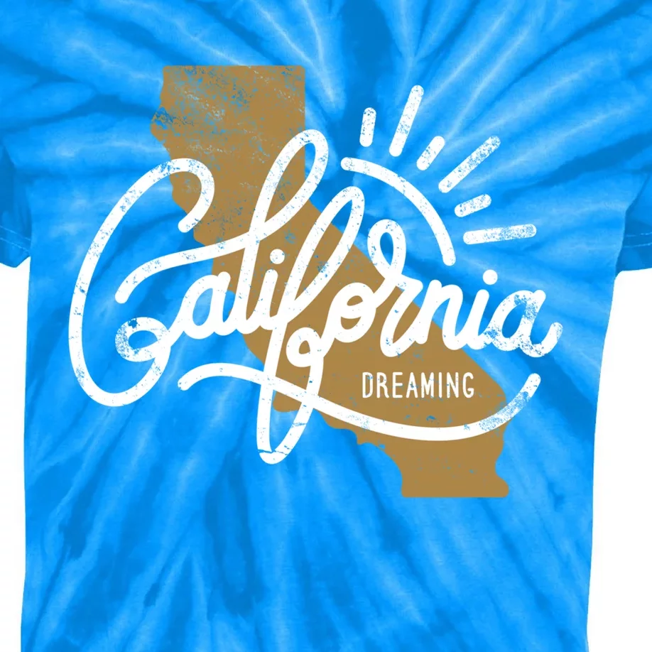 California Dreaming Funny Gift Kids Tie-Dye T-Shirt