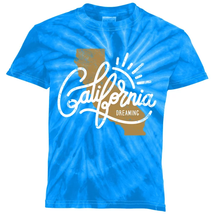 California Dreaming Funny Gift Kids Tie-Dye T-Shirt