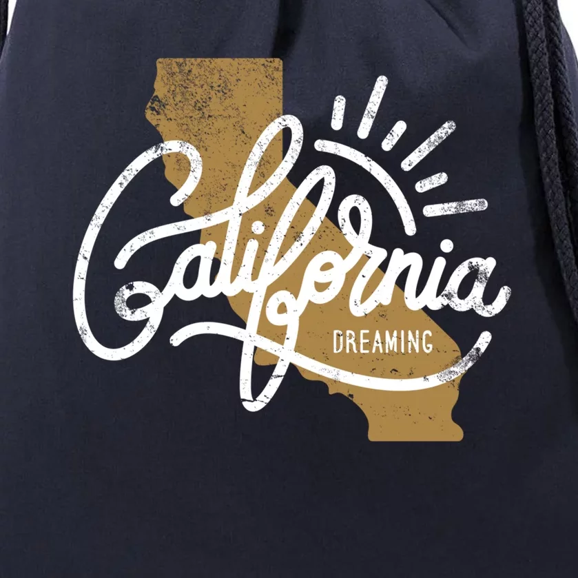 California Dreaming Funny Gift Drawstring Bag